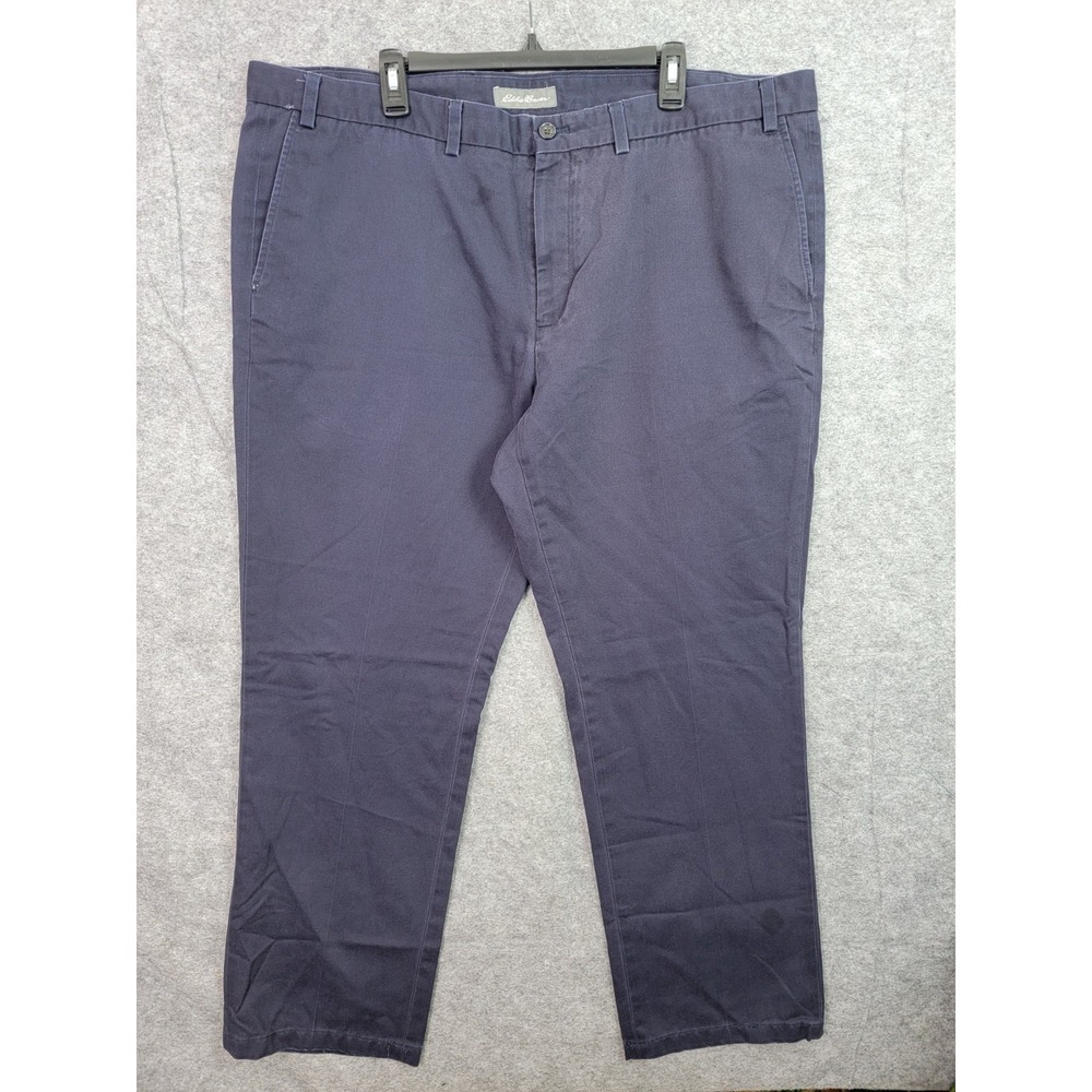 Eddie Bauer Corduroy Pants Mens Size 44 Navy Blue Wrinkle Resistant Relaxed Fit
